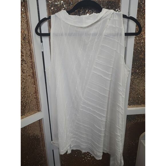 Habitat Clothes To Live In White Sleeveless Top Small Cotton Linen Blend - Picture 8 of 13
